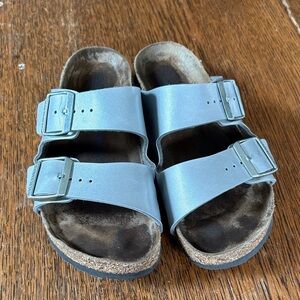 Silver Birkenstock Sandal Size 38